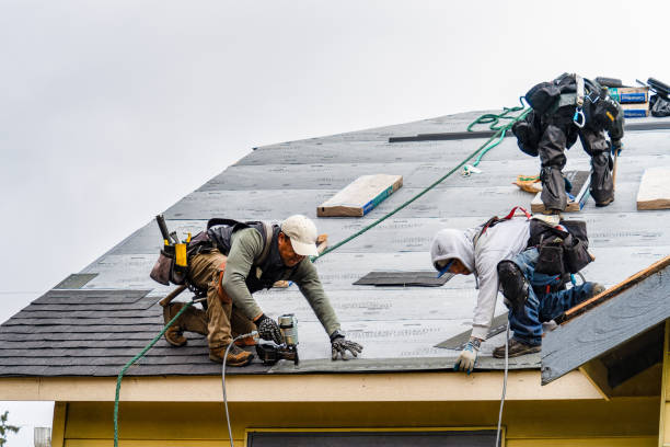 Professional Gutter Installation technician working in Holicong, PA